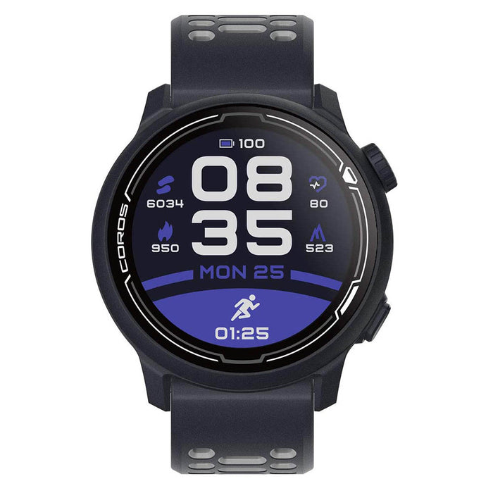 COROS PACE 2 Premium GPS Sport Watch - Silicone band Blue Steel