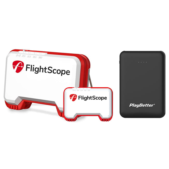 FlightScope Mevo Personal Launch Monitor with PlayBetter Portable Charger