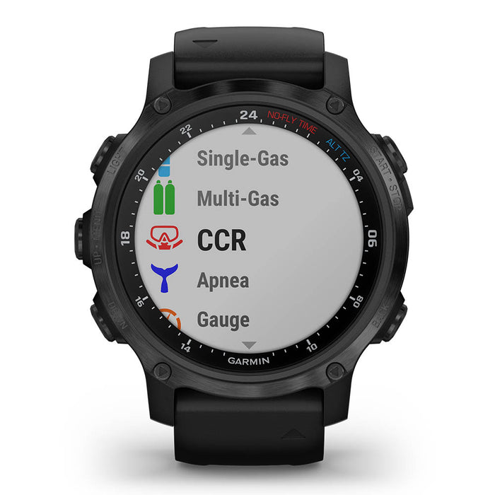 Garmin Descent Mk2S Smart Dive Scuba Watch - Carbon Gray DLC/Black - Front Angle