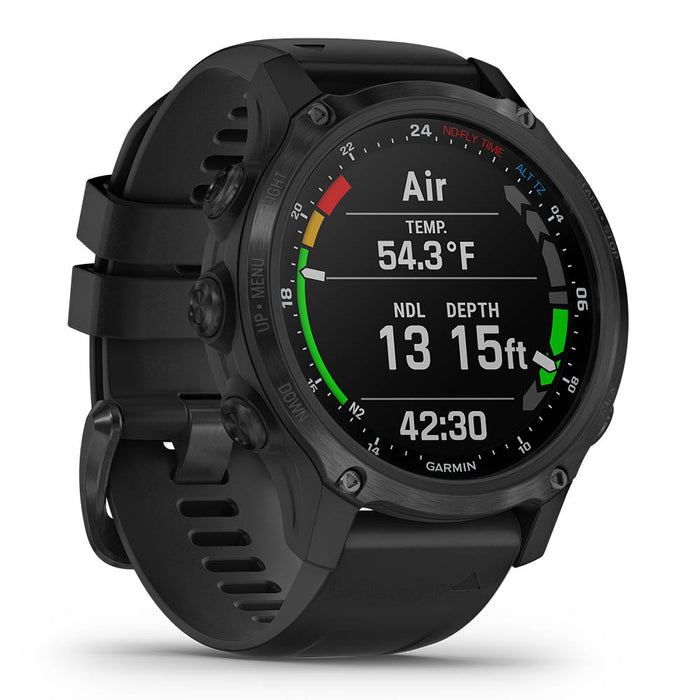 Garmin Descent Mk2S Smart Dive Scuba Watch - Carbon Gray DLC/Black - Right Angle