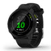 Garmin Forerunner 55 GPS Running Watch - Black - Left Angle