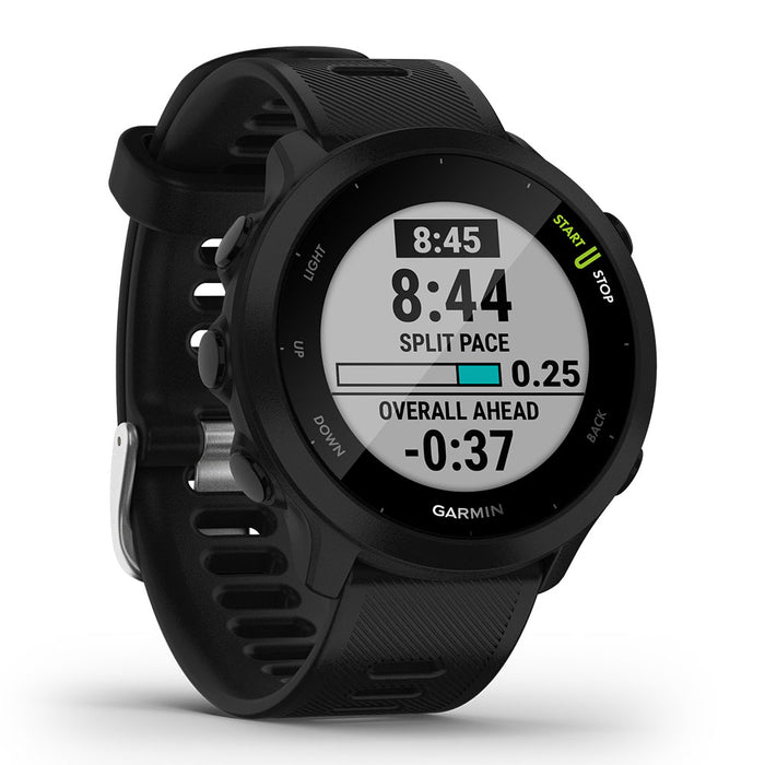 Garmin Forerunner 55 GPS Running Watch - Black - Right Angle
