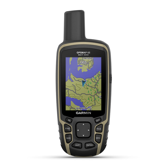  Garmin GPSMAP 65 Handheld Hiking GPS - Front Angle