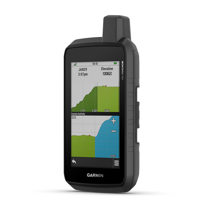 Garmin Montana 700 Handheld Hiking GPS - Left Angle