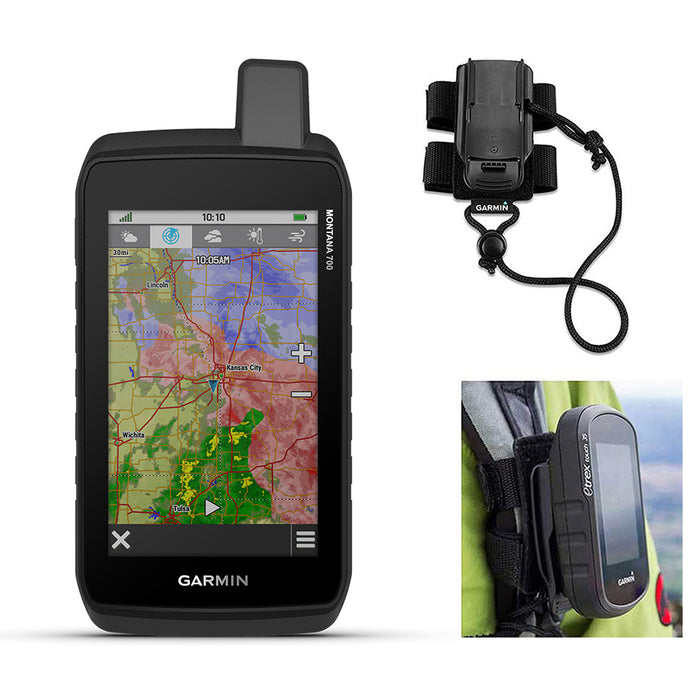 Garmin Montana 700 Handheld Hiking GPS with Garmin Hiking Backpacker Tether