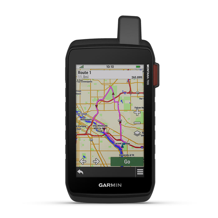 Garmin Montana 700i Handheld Hiking GPS - Front Angle