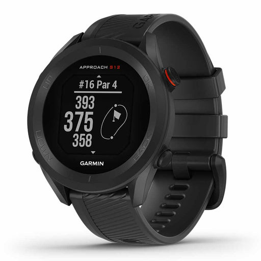 Garmin Approach S12 Golf GPS Watch - Black - Right Angle