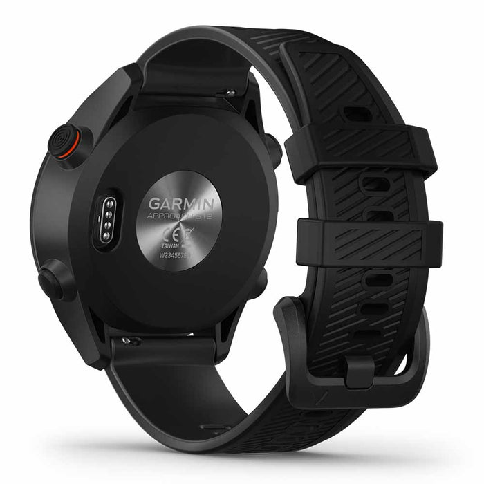 Garmin Approach S12 Golf GPS Watch - Black - Back Angle