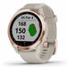Garmin Approach S42 Golf GPS Watch - Rose Gold with Light Sand Band - Right Angle