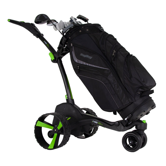 MGI Zip X5 Electric Golf Caddy - Black - with Cart Bag