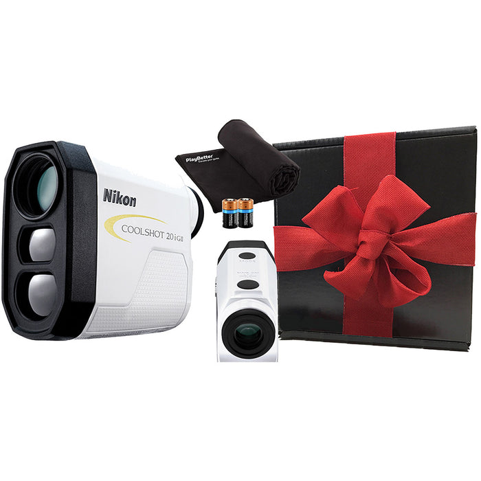 Nikon Golf COOLSHOT 20i GII Laser Rangefinder PlayBetter Gift Box Bundle with Red Bow