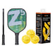 Onix Z5 MOD Series Graphite Pickleball - Green with 3-Pack Onix Fuse G2 Outdoor Pickleballs