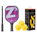 Onix Z5 MOD Series Graphite Pickleball - Pink with 3-Pack Onix Fuse G2 Outdoor Pickleballs
