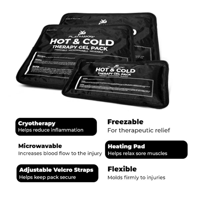 PlayMakar Hot & Cold Therapy Gel Pack with Straps to Secure