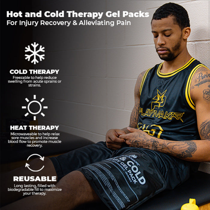 PlayMakar Hot & Cold Therapy Gel Pack with Straps to Secure