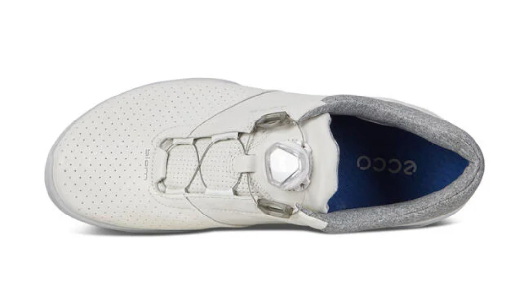 ECCO Golf BIOM Hybrid 3 BOA Men's Golf Shoes - White/Dynasty - Top Side