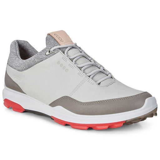 ECCO Men's BIOM Hybrid 3 GTX Golf Shoes - Concrete-Scarlet - Left Angle