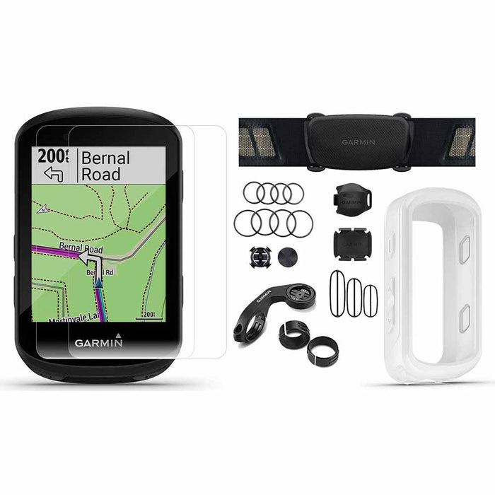 Garmin Edge 530 GPS Cycling Computer - Sensor Bundle with PlayBetter Portable Charger and White Silicone Case
