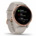 Garmin Venu Ladies Fitness GPS Smartwatch - Rose Gold Stainless Steel/Light Sand - Left Angle