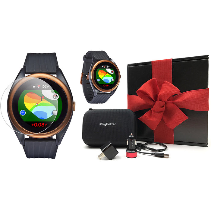 2021 Voice Caddie T8 Golf GPS Watch in PlayBetter Gift Box with Adapters and Hard Case