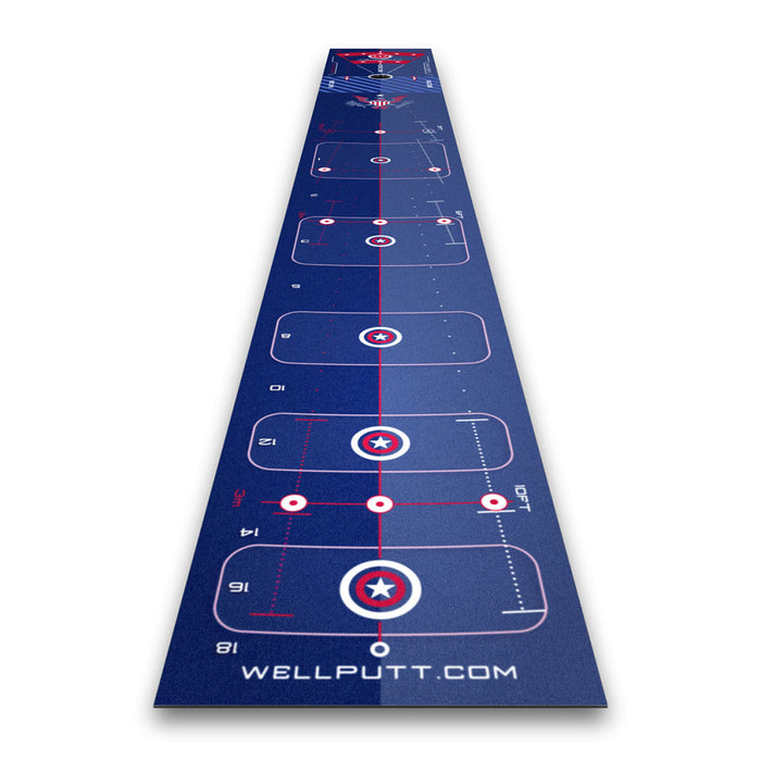 Wellputt 13ft Putting Mat Stars and Stripes Special Edition